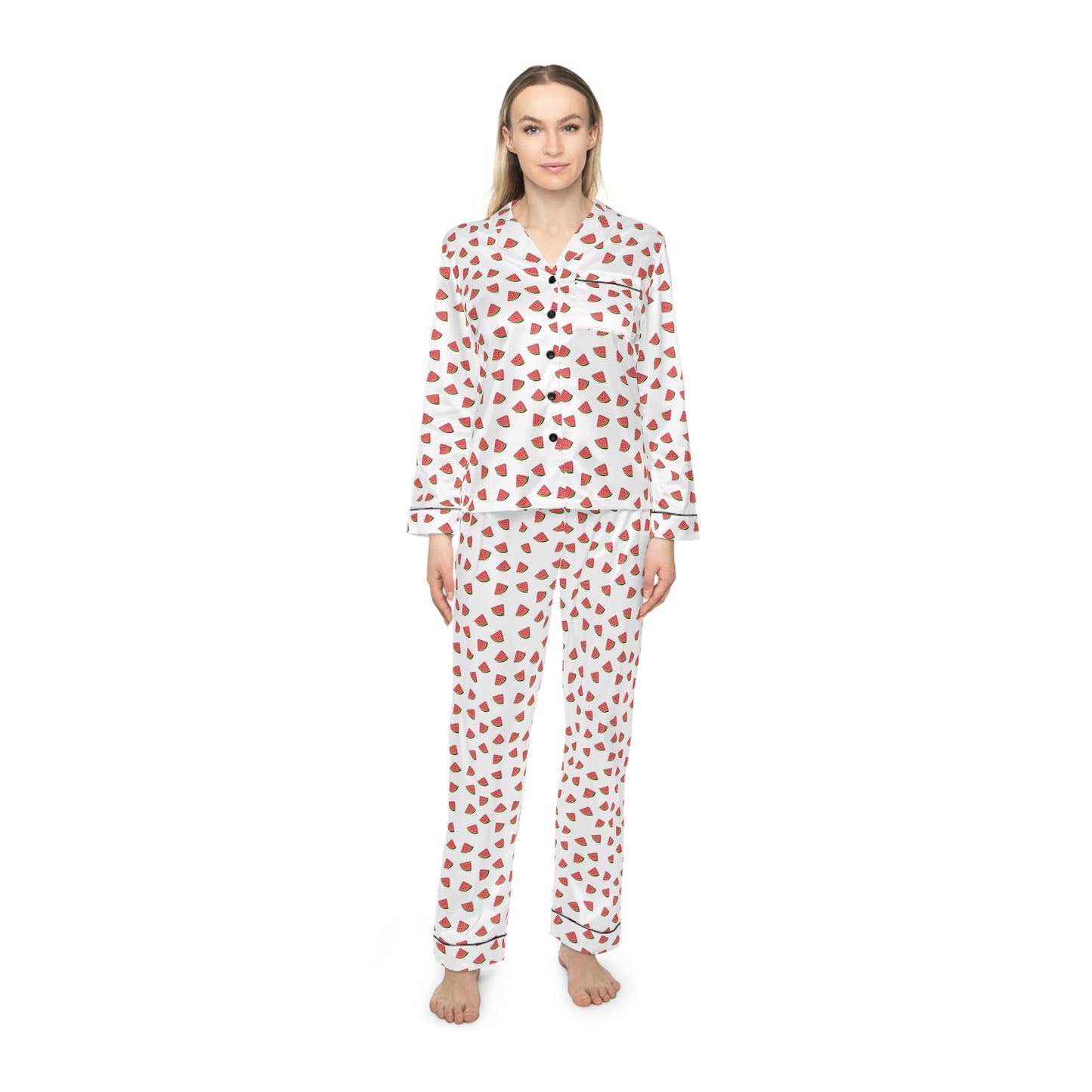 Women's Satin Pajamas (AOP)